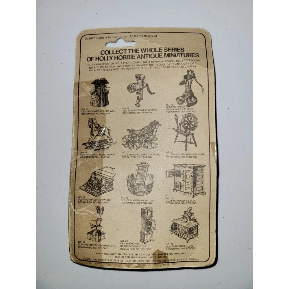 Vintage Holly Hobbie Miniatures‎ Wash Tub Toy Figure #20 1976